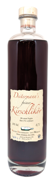 Deitermanns Kirschlikör mit Rum, Fruchtlikör Krugflasche 30% 0,7l.
