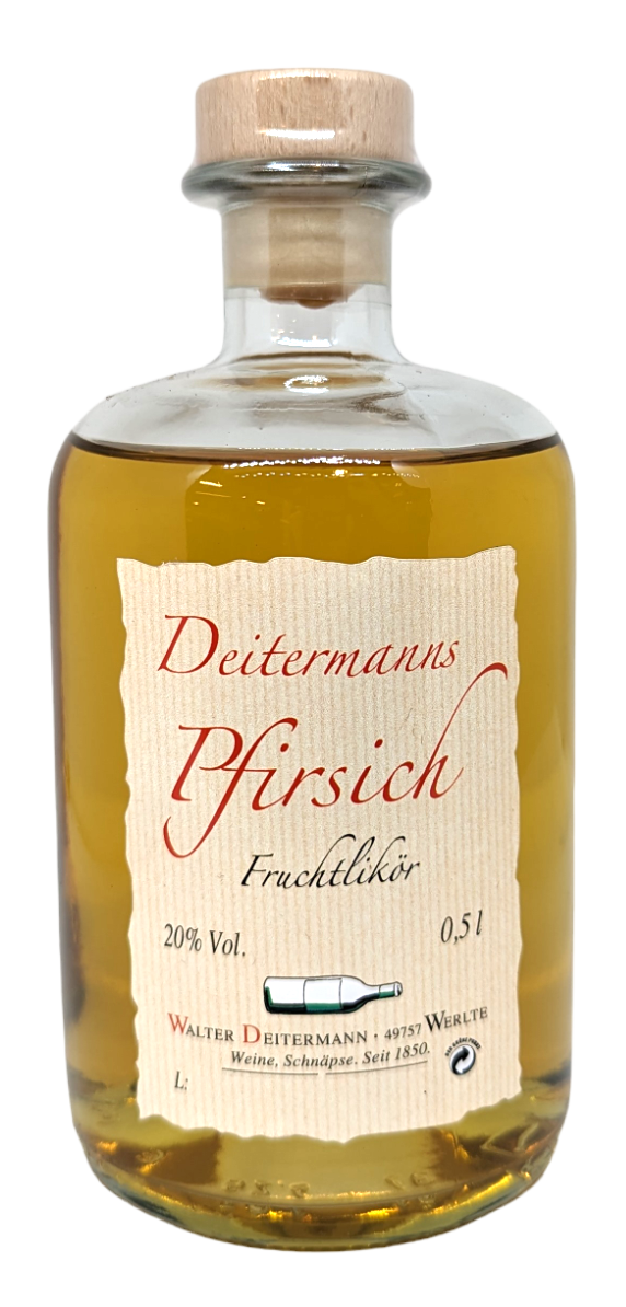 Deitermanns Pfirsich 0,5l., Fruchtlikör 20%