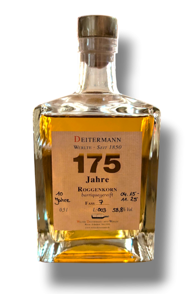Roggenkorn in Fassstärke 10 Jahre alt 58,8%vol.